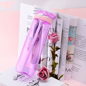 Outdoor Sports Plastic Cup Portable Creative (Option: Purple-750ML)